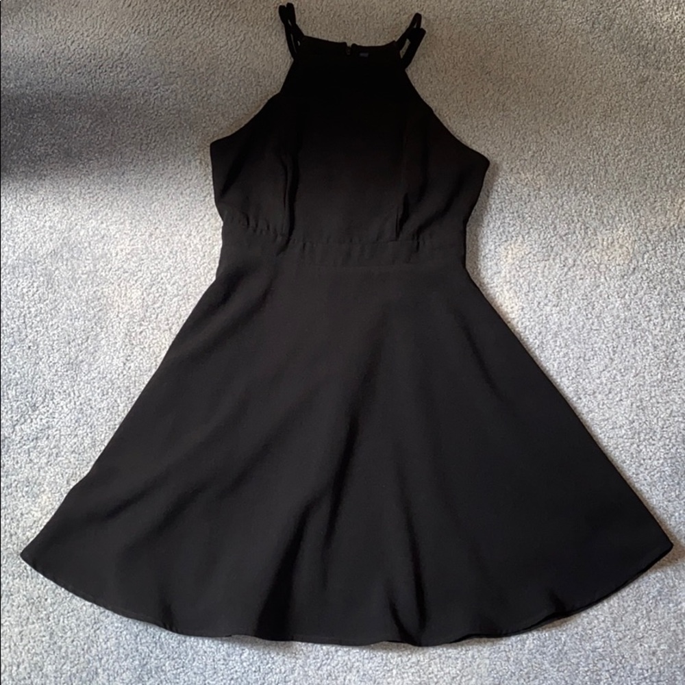 Women’s black high neck dress